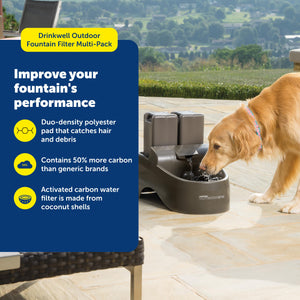 Buy now PetSafe Drinkwell Replacement Filter Pack for Outdoor Dog Water Fountain, 3 Carbon Filters & 1 Foam Filter at indiglob india