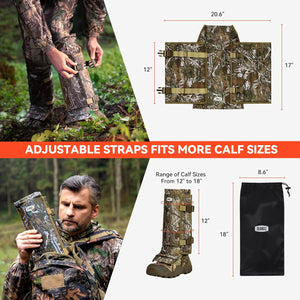Snake Gaiters Snake Chaps, Waterproof Lower Legs Snake Guards, Snake Bite Protective Gaiters, Anti-Snake Gaiters for Men/Women, Adjustable Size for Hunting/Hiking/Farm Working