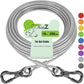 XiaZ 30ft Dog Tie Out Cable, Heavy Duty Dog Chains for Outside with Lockable Hook, Pet Runner Cable Leads for Yard, Dogs Line Tether for Small Medium Large Dogs Up to 250 LBS