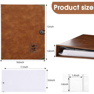 Zonon Currency Album Coin Collecting Book Holder with 150 Coin Pockets and 240 Paper Currency Pockets, PU Leather Album Collection Book Penny Storage(Brown)