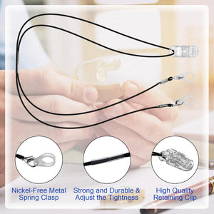 3 Pieces Hearing Aids Clip Holder Portable Hang Rope Anti-lost Rope Amplifier Lanyard Clips and Hearing Aid Case Accessories Security Clip Fixation Cord for Hearing for Hearing Amplifiers