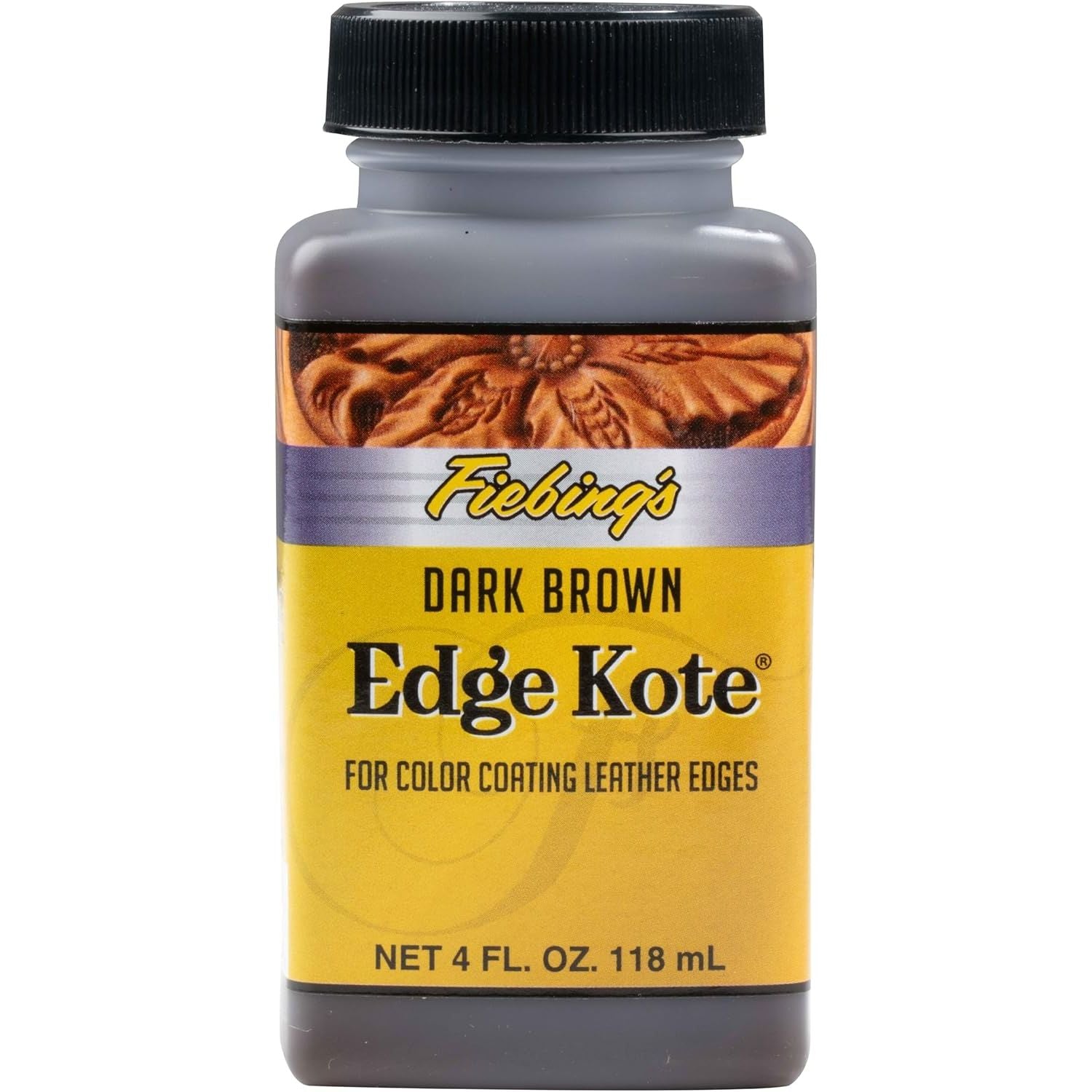 Buy now Fiebing's Edge Kote (4oz, Light Brown) - Leather Edge Paint for Shoes, Furniture, Purses, Couches, Belts - Flexible, Water Resistant, Semi Gloss Color Coating Leather Dye to Protect Natural Edges Dark Brown at indiglob india