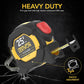 Buy now LEXIVON 25Ft/7.5m AutoLock Tape Measure | 1-Inch Wide Blade with Nylon Coating, Matte Finish White & Yellow Dual Sided Rule Print | Ft/Inch/Fractions/Metric (LX-205) at indiglob india
