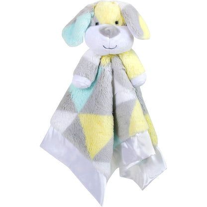 Minky Animal Snuggler Lovey Blanket for Kids, Babies, Boys, Girls, Gender Neutral Security Blanket with Stuffed Animal