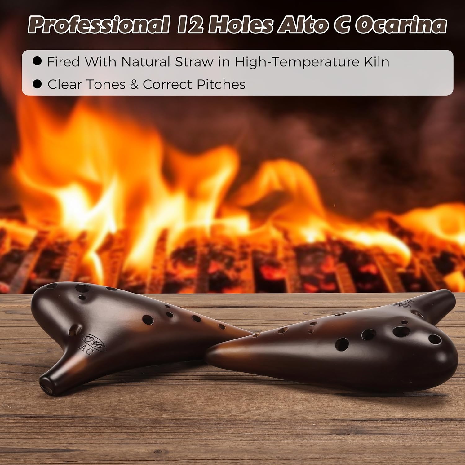 Buy now OcarinaWind 12 Hole Ocarina Classic Masterpiece Collectible, Alto C Ceramic Ocarina - Highly Recommended by Shop Owner (Forest Whisper) at indiglob india