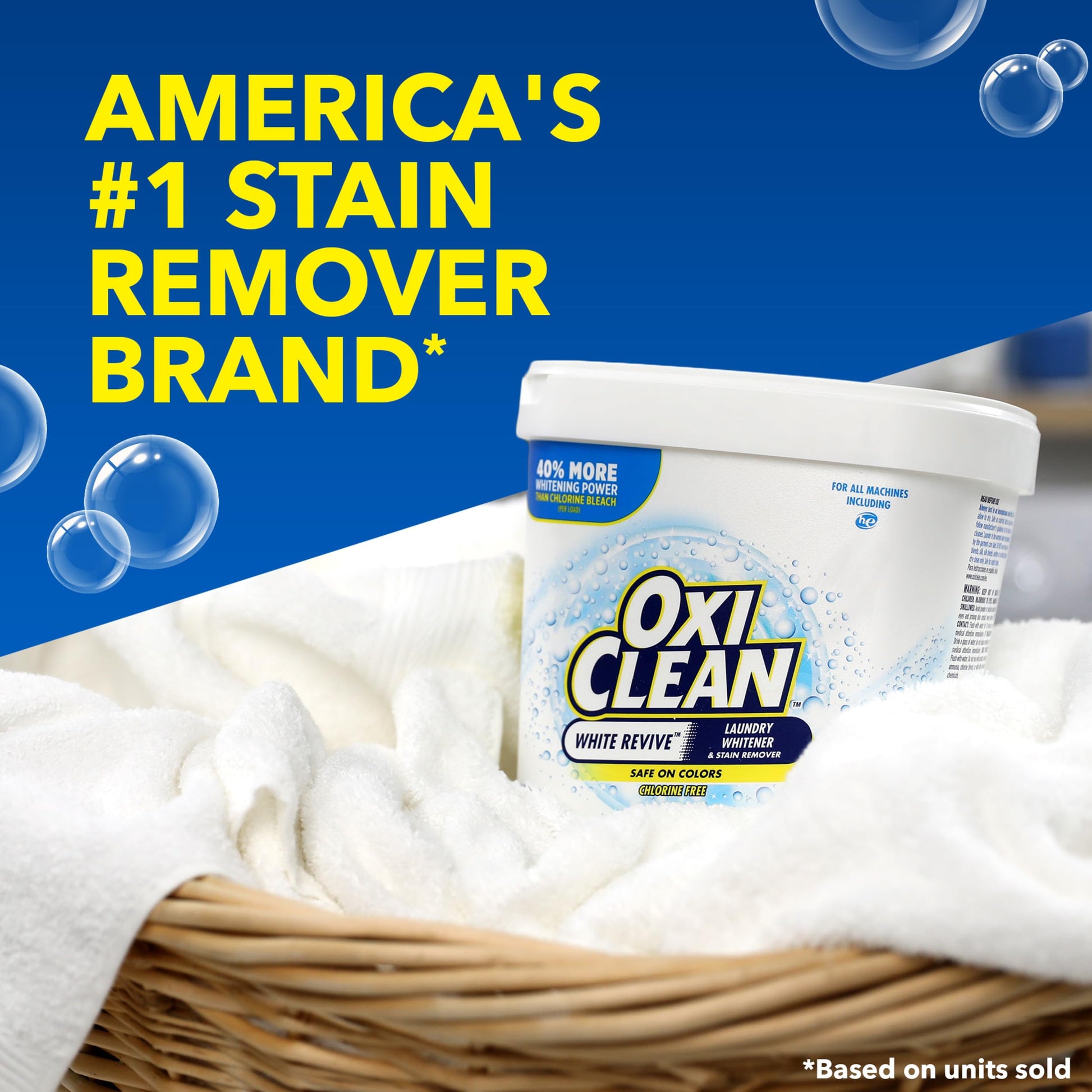 Buy now OxiClean White Revive Laundry Whitener and Stain Remover Powder, Alternative to Bleach for Laundry, 3 lb at indiglob india