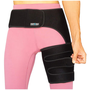 Copper Compression Hip Brace Sciatica - Groin Wrap for Pain Relief Thigh Compression Sleeve - Support for Hip Flexor Arthritis for Pulled Muscles-Sciatica Nerve Brace Injury for Men and Women (Left