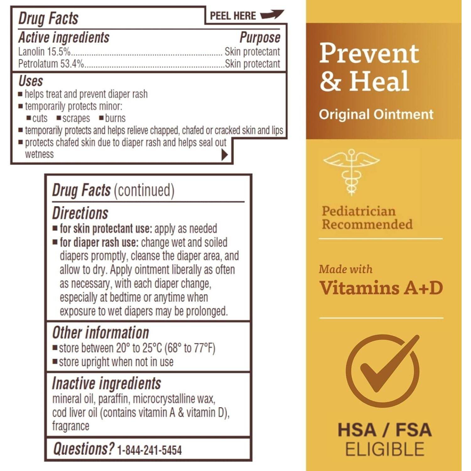 A+D Original Diaper Rash Ointment, 1 Pound Jar Pack of 2 - My Store