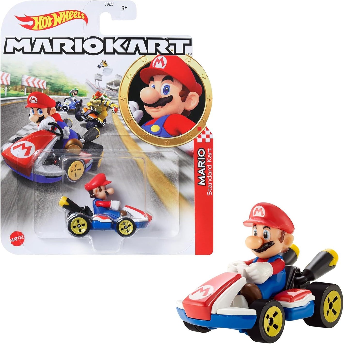 Hot Wheels Mario Kart Collection of 1:64 Scale Die-Cast Replica Vehicles, Toy Collectibles