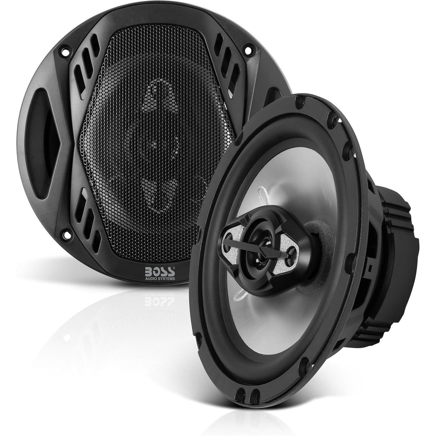 BOSS Audio Systems NX654 Onyx Series 6.5 Inch Car Door Speakers - 400 Watts (per pair), Coaxial, 4 Way, Full Range, 4 Ohms, Sold in Pairs, Bocinas Para Carro