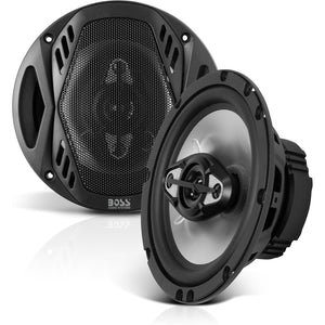BOSS Audio Systems NX654 Onyx Series 6.5 Inch Car Door Speakers - 400 Watts (per pair), Coaxial, 4 Way, Full Range, 4 Ohms, Sold in Pairs, Bocinas Para Carro
