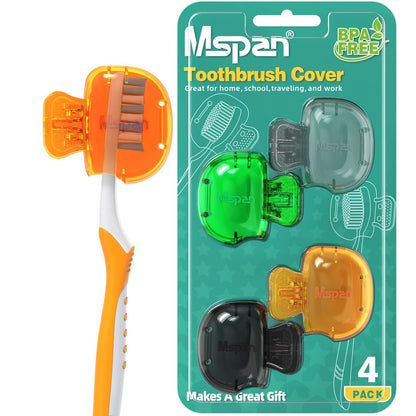 Mspan Electric Toothbrush Head Cover: Sonic Toothbrush Cap Travel Protector Plastic Brush Pod Protection Clip Case Value Pack