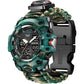 23-in-1 Survival Military Digital Watch, Mens Tactical Multi-Functional and Adjustable Wristband Outdoors Waterproof Sports Dual Dial Watches with Compass Paracord Band