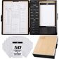 Buy now Monster Wooden Deluxe DND Stat Tracker Case- Compatible with Dungeons and Dragons- Record RPG Character Notes, Attacks, Abilities- Felt Dice Rolling Tray, Notebook, 50 Character Sheets for Gameplay Light Finish at indiglob india
