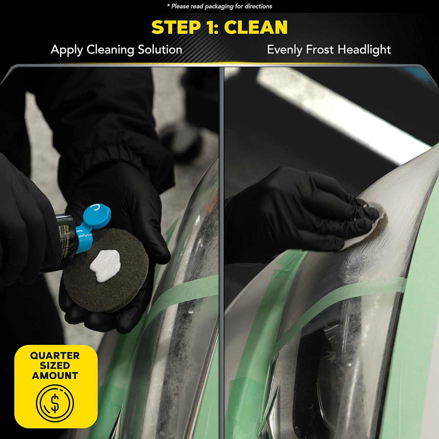 Buy now Meguiar's Two Step Headlight Restoration Kit, Headlight Cleaner Restores Clear Car Plastic and Protects from Re-Oxidation, Includes Headlight Coating and Cleaning Solution - 4 Count (1 Pack) at indiglob india