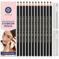 Stylia Waterproof Eyebrow Pencils For Women – Long-Lasting Microblading Supplies Brow Pencil, Perfect for Eyebrow Shaper, Filling & Defining Natural-Looking Brow - (12PC Black)