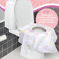 Buy now Toilet Seat Covers Disposable (12 Pack, Floral) - XL Waterproof Toilet Cover for Toddlers, Kids & Adults - Portable & Individually Wrapped for Travel, Potty Training & Public Restrooms at indiglob india
