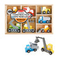 Buy now Melissa & Doug Wooden Construction Site Vehicles with Wooden Storage Tray (8 pcs) at indiglob india