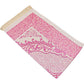 Muslim Prayer Rug and Prayer Beads with Elegant Cylinder Gift Box | Janamaz | Sajadah | Soft Islamic Prayer Rug | Islamic Gifts Set | Prayer Carpet Mat, Taffeta Fabric, Pink