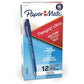Paper Mate 9610131 FlexGrip Ultra Ballpoint Stick Pen, Blue Ink, Medium, Dozen