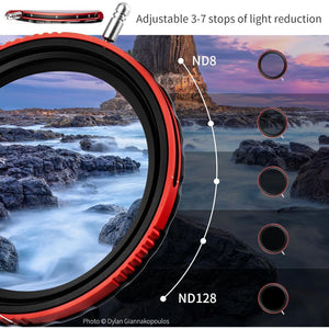 Haida 67mm VND+CPL 2 in 1 ND8-ND128 Adjustable Filter (3-7 Stops) for Camera Lens, Multi-Coating Nano-Coating Polarizer + Variable Neutral Density Filter (Pro II-Series)