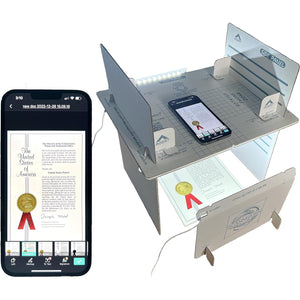 Scanner Bin Pro - Phone Scanner Stand for Photo and Document scanning (Also Used as a Document Camera, Invented & Produced in The USA)