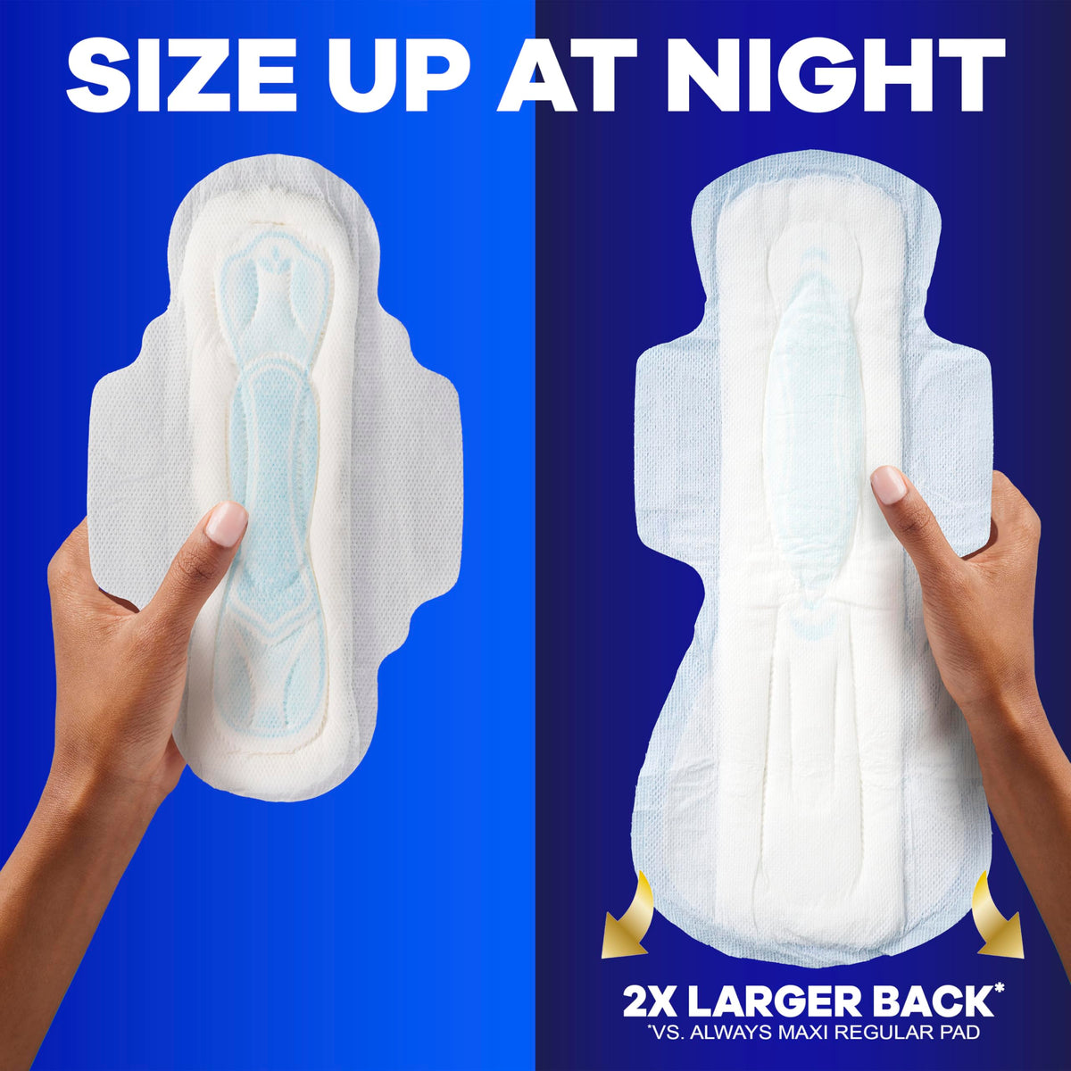 Buy now Always Maxi Overnight Pads with Wings for Women, Size 5, Extra Heavy Overnight Absorbency, Unscented, 36 Count at indiglob india