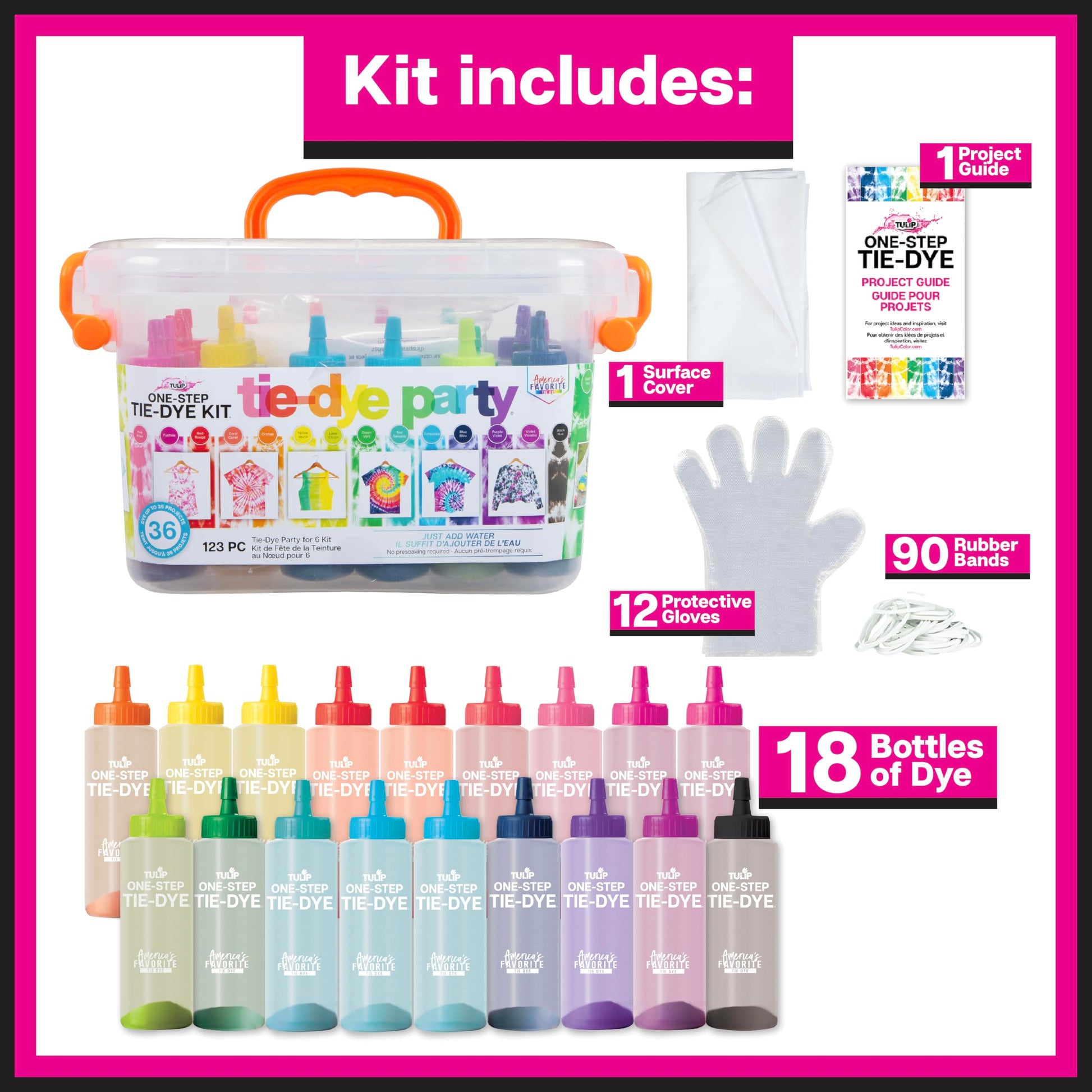 Buy now Tulip One-Step Tie-Dye Party Kit, Set of 123 at indiglob india