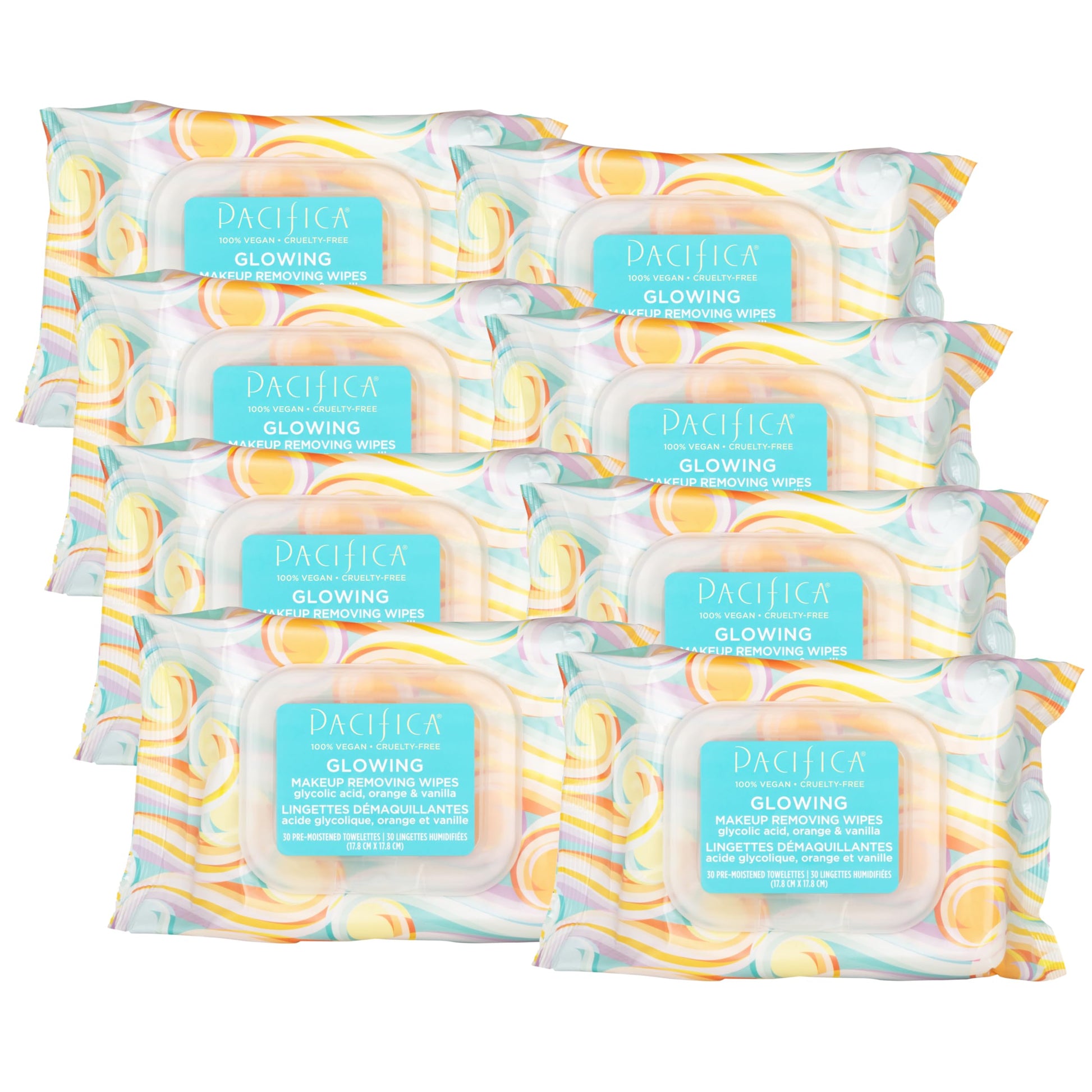 Buy now Pacifica Glowing Makeup Remover Wipes – With Glycolic Acid for AHA Exfoliating and Facial Cleansing – No Rinse Face Cleaning Towelettes – Dermatologist Tested, Vegan & Cruelty-Free – 30 Pack at indiglob india