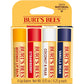 Burt's Bees Lip Balm, Beeswax, Strawberry, Coconut and Pear, and Vanilla Bean Pack, With Responsibly Sourced Beeswax, Tint-Free, Natural Lip Treatment, 4 Tubes, 0.15 oz.