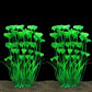 JIH Plastic Plants for Aquarium,Tall Artificial Plants for Fish Tank Decor 15.6 Inch (2 Pcs) (Purple)