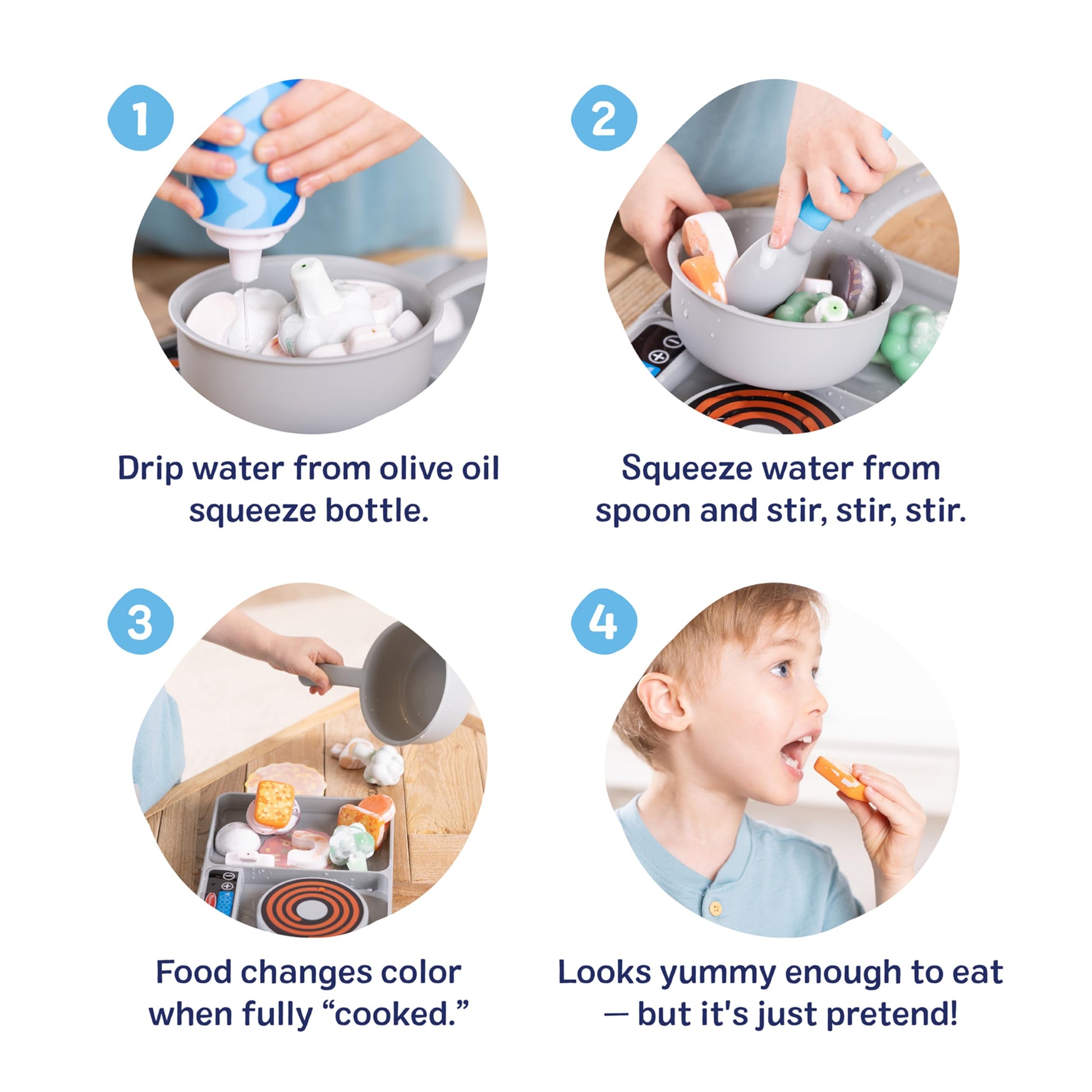 Buy now Melissa & Doug Simmer & Stir Stovetop Play Set with Water Wow!?? Color Changing Play Food Preschool Toy Ages 3+ at indiglob india