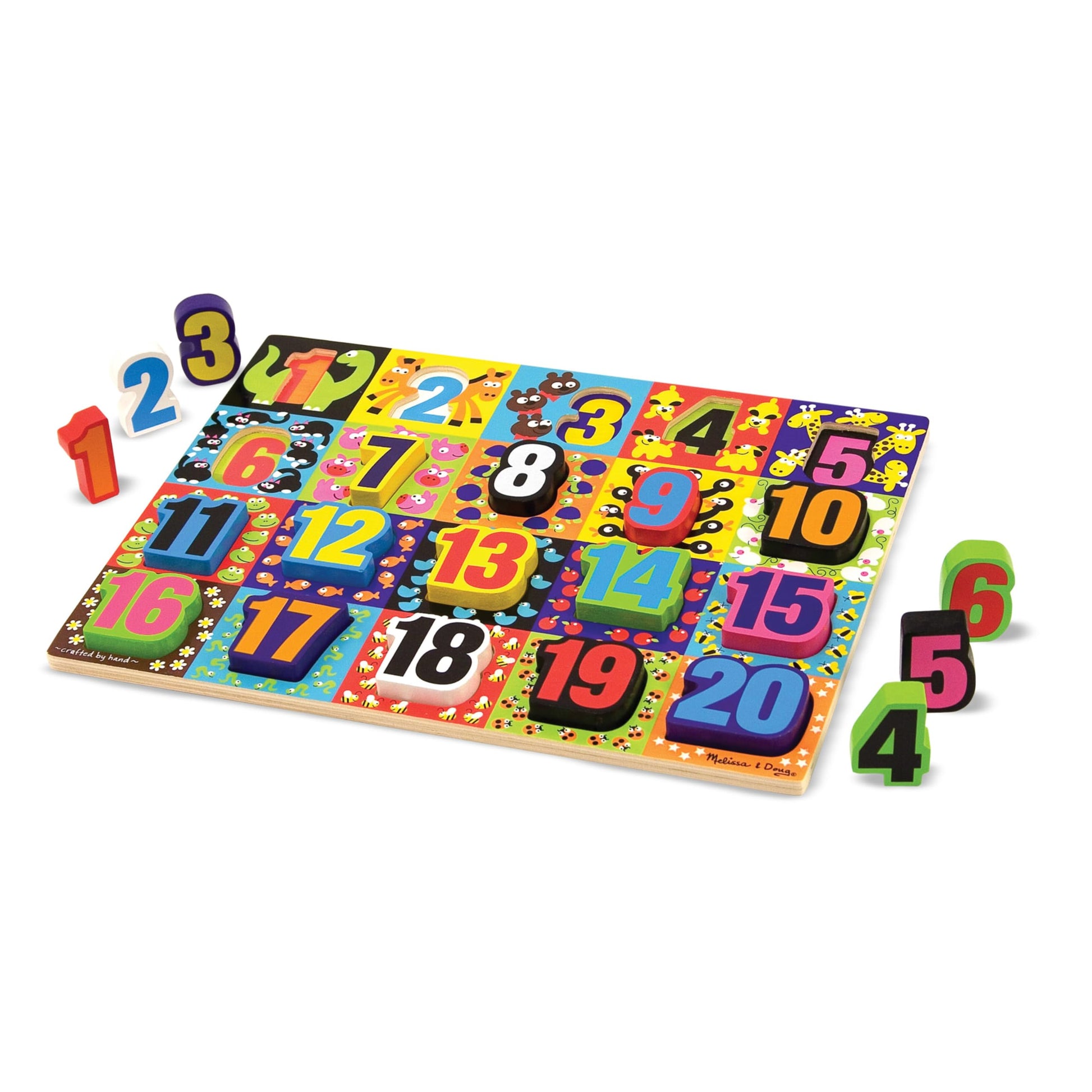 Buy now Melissa & Doug Jumbo Numbers Wooden Chunky Puzzle (20 pcs) at indiglob india