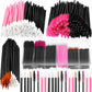 263 Pcs Makeup Applicators Tools Kit, 50 Disposable Eyeliner Brushes 112 Mascara Wands Eyelash Brush 100 Lipstick Applicators Lip Wands with Plastic Box Gifts for Women
