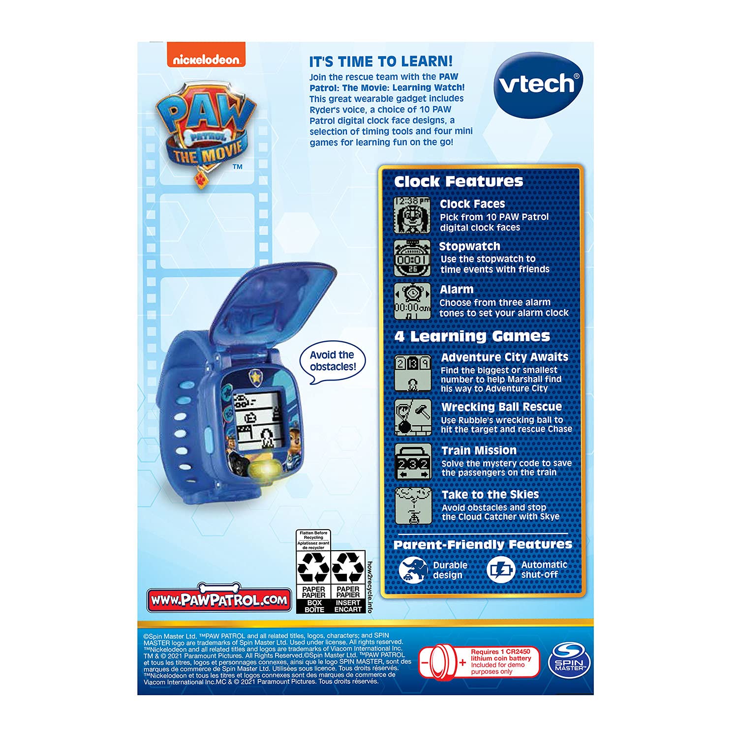 Buy now The VTech PAW Patrol - The Movie: Learning Watch, Chase at indiglob india