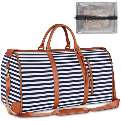 Ytonet Garment Duffle Bags for Travel, Convertible Carry On Garment Bag for Women, Large PU Leather Foldable Travel Bag with Shoe Pouch, 2 in 1 Hanging Suitcase Dress Suit Travel Bags, Pink