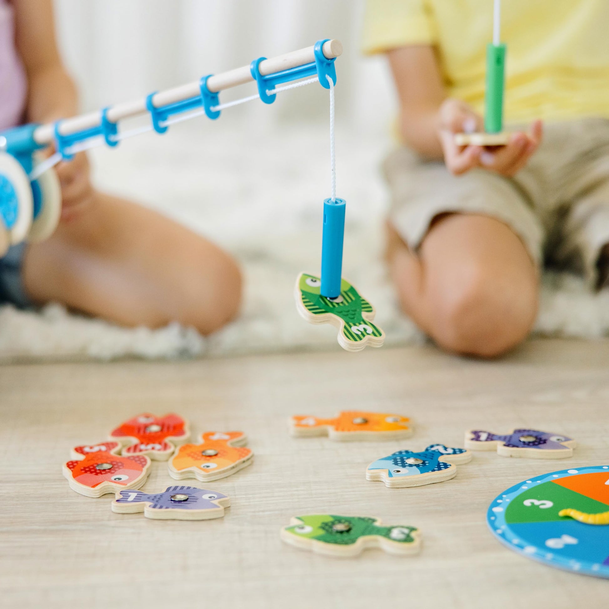 Buy now Melissa & Doug Catch & Count Wooden Fishing Game With 2 Magnetic Rods at indiglob india