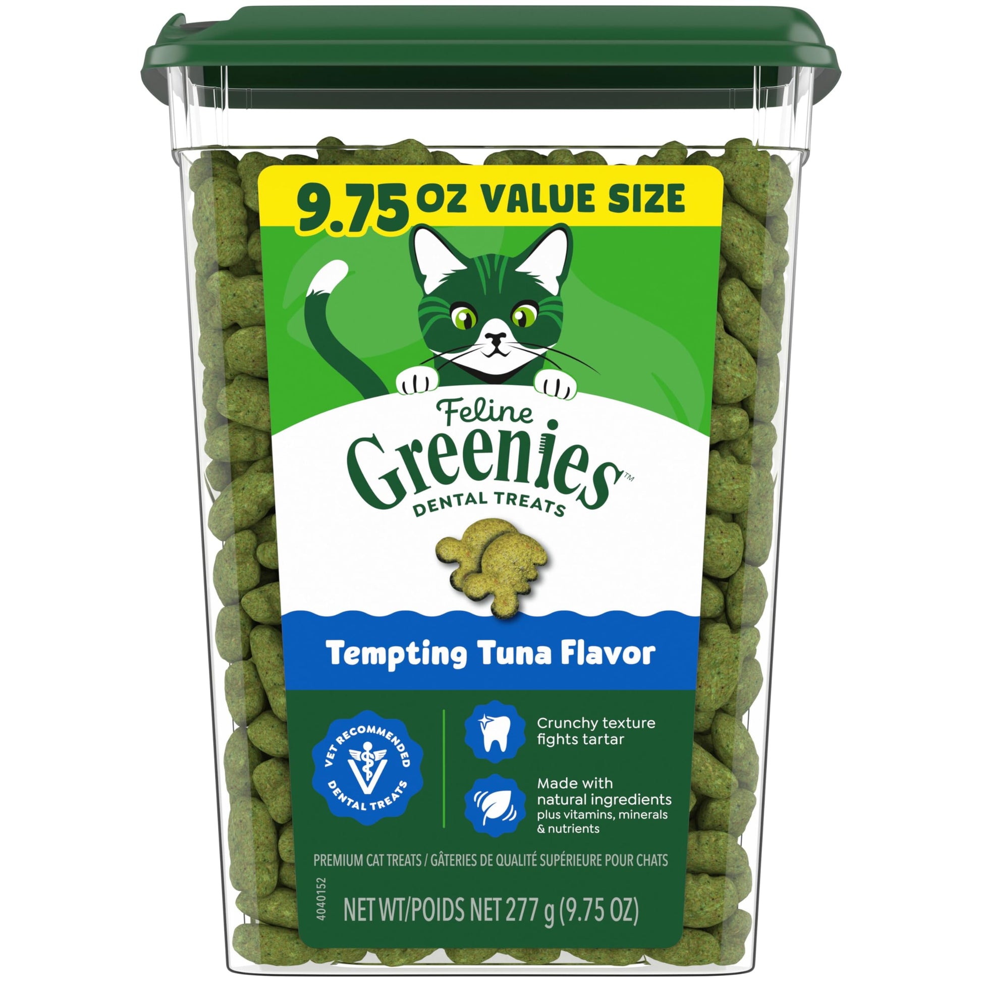 Buy now Greenies Cat Treats, Veterinarian-Recommended Adult Natural Dental Cat Treats, Tempting Tuna Flavor, 9.75 oz. Tub at indiglob india