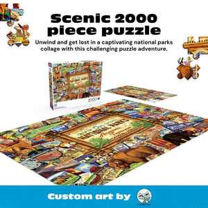 Buy now Buffalo Games Jigsaw Puzzle ƒ?? Our National Parks Collage by Kate Ward Thacker ƒ?? 2000-Piece Puzzle for Adults, Includes Poster, Made in USA at indiglob india