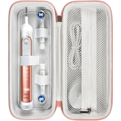 Toothbrush Travel Case Compatible with Oral-B Pro 1000, 2000, 3000, 3500, 1500/ for Philips Sonicare ProtectiveClean 4100 5100 Electric Toothbrush with Mesh Pocket for Accessories - Black (Bag Only)