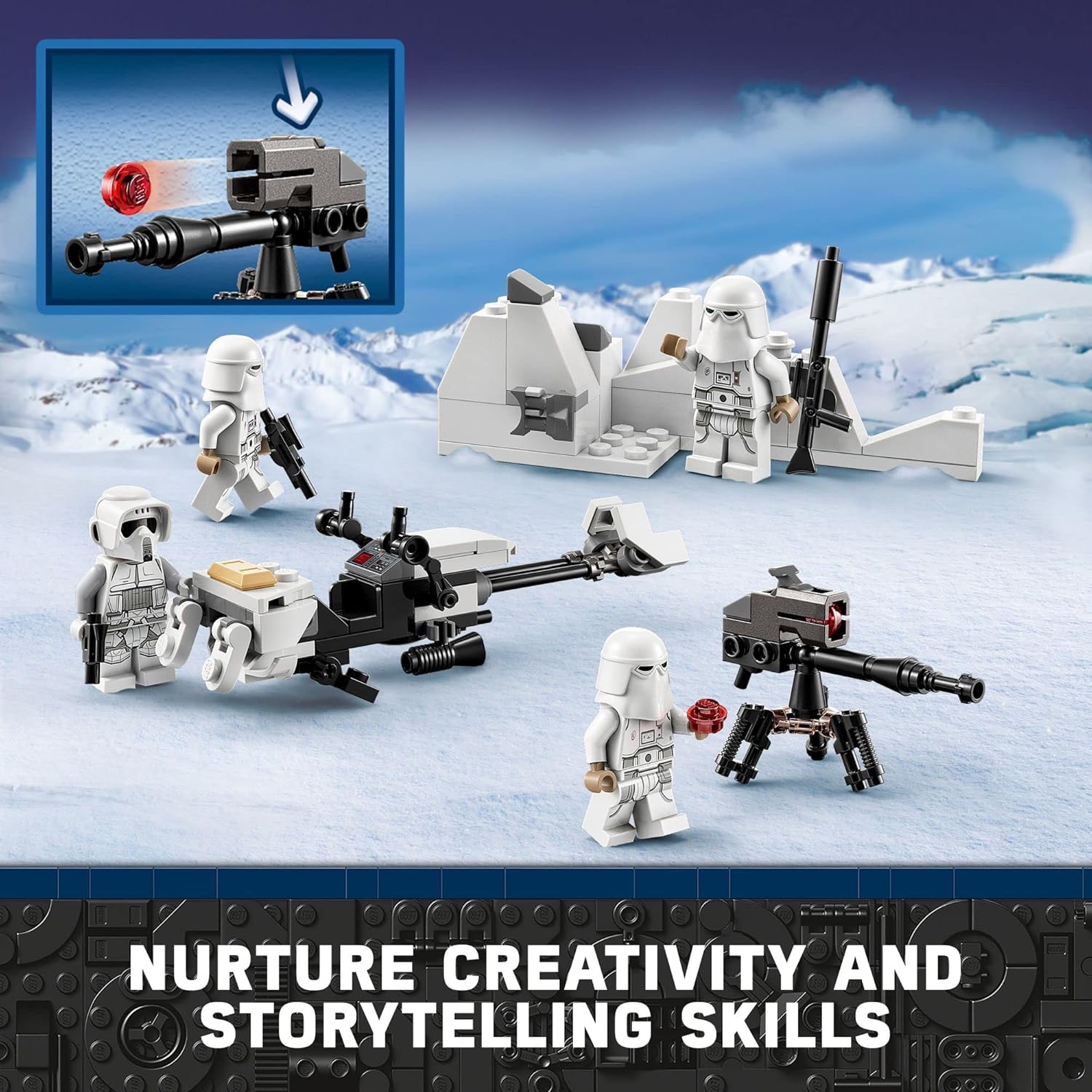 Buy now LEGO Star Wars Snowtrooper Battle Pack 75320 Set, Building Toy with 4 Figures, Blasters and Speeder Bike, Gift Idea for Grandchildren, Kids, Boys and Girls Ages 6 and Up at indiglob india