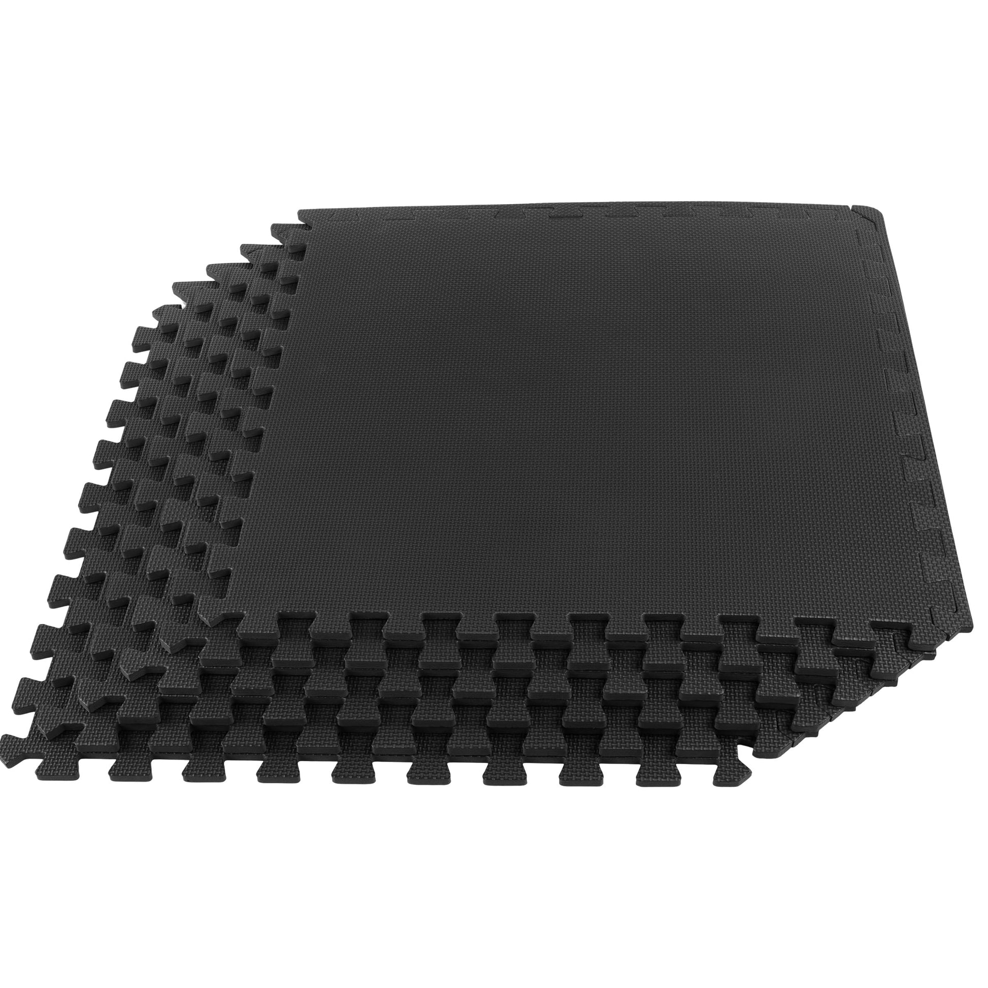 Buy now EVA Foam Mat Tiles 6-Pack - 24 SQ FT of Interlocking Padding for Garage, Playroom, or Gym Flooring - Workout Mat or Baby Playmat by Stalwart (Black) at indiglob india