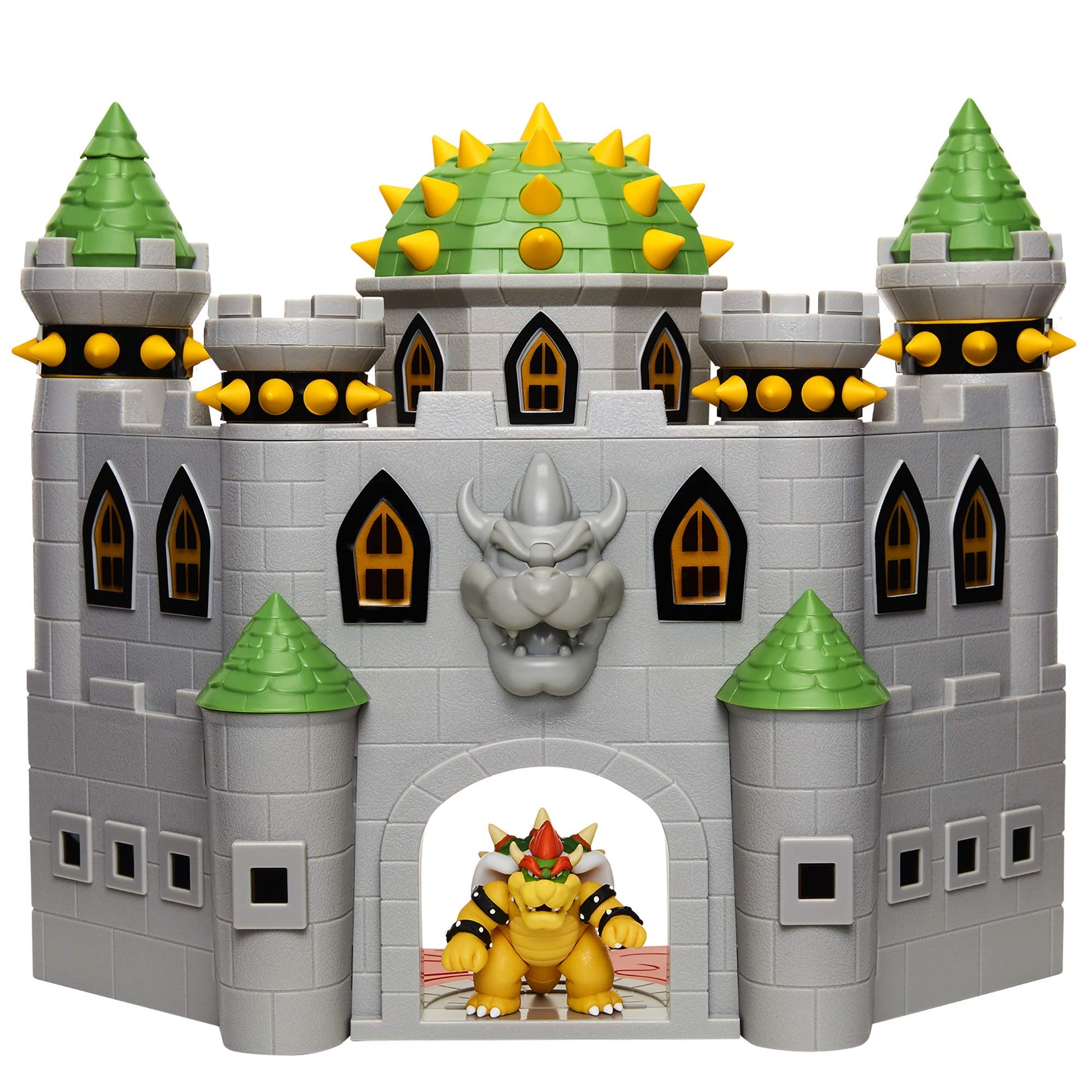 Buy now Super Mario Nintendo Deluxe Bowser's Castle Playset with 2.5" Exclusive Articulated Bowser Action Figure, Interactive Play Set with Authentic in-Game Sounds at indiglob india