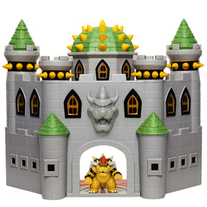 Buy now Super Mario Nintendo Deluxe Bowser's Castle Playset with 2.5" Exclusive Articulated Bowser Action Figure, Interactive Play Set with Authentic in-Game Sounds at indiglob india