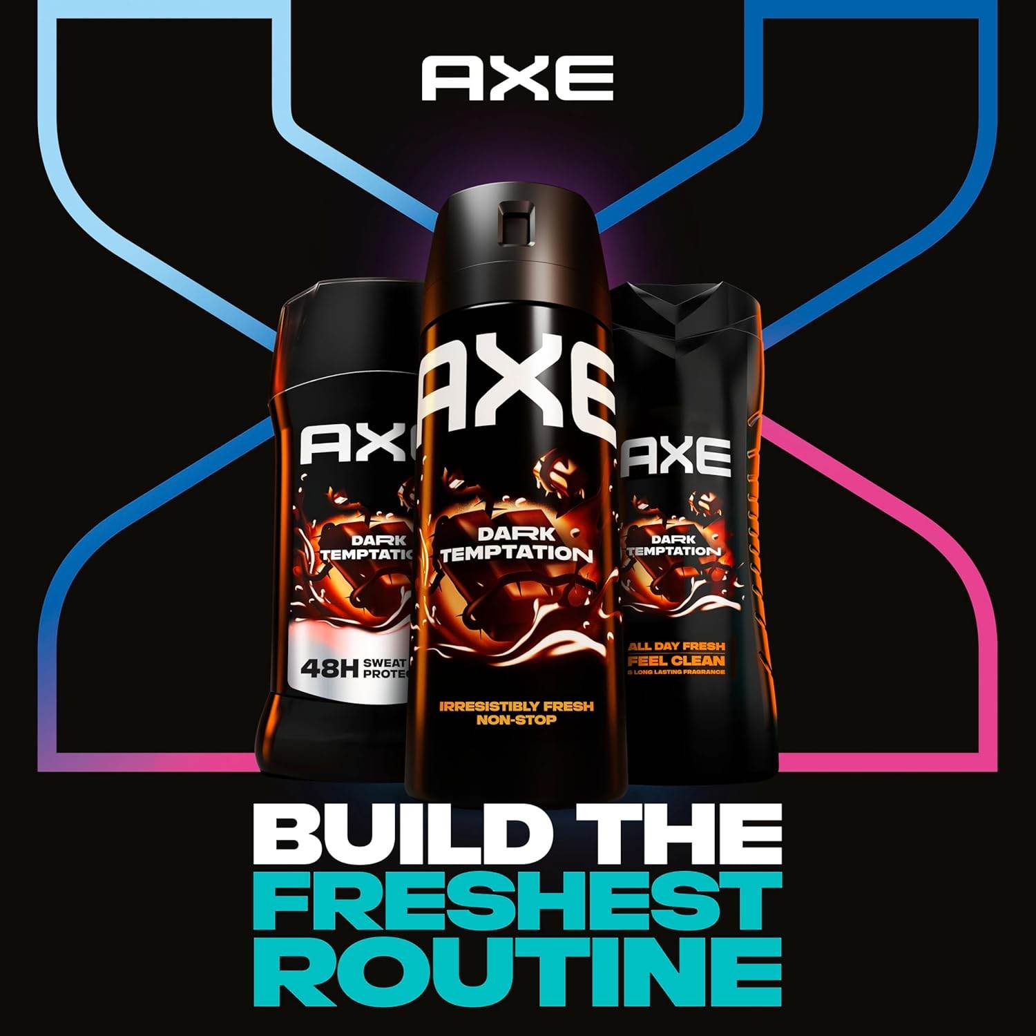 AXE Antiperspirant Stick for Men Dark Temptation 48 Hour Sweat and Odor Protection for Long Lasting Freshness Smooth Dark Chocolate Scent Men's Deodorant 2.7 oz - My Store