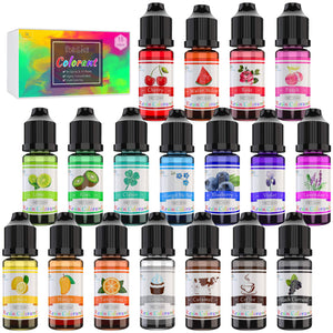 Buy now Epoxy Resin Pigment - 18 Color Liquid UV Resin Dye for Coloring, DIY Art Jewelry Making - Concentrated Colorant for Paint, Crafts - 0.35 oz/10ml Each at indiglob india
