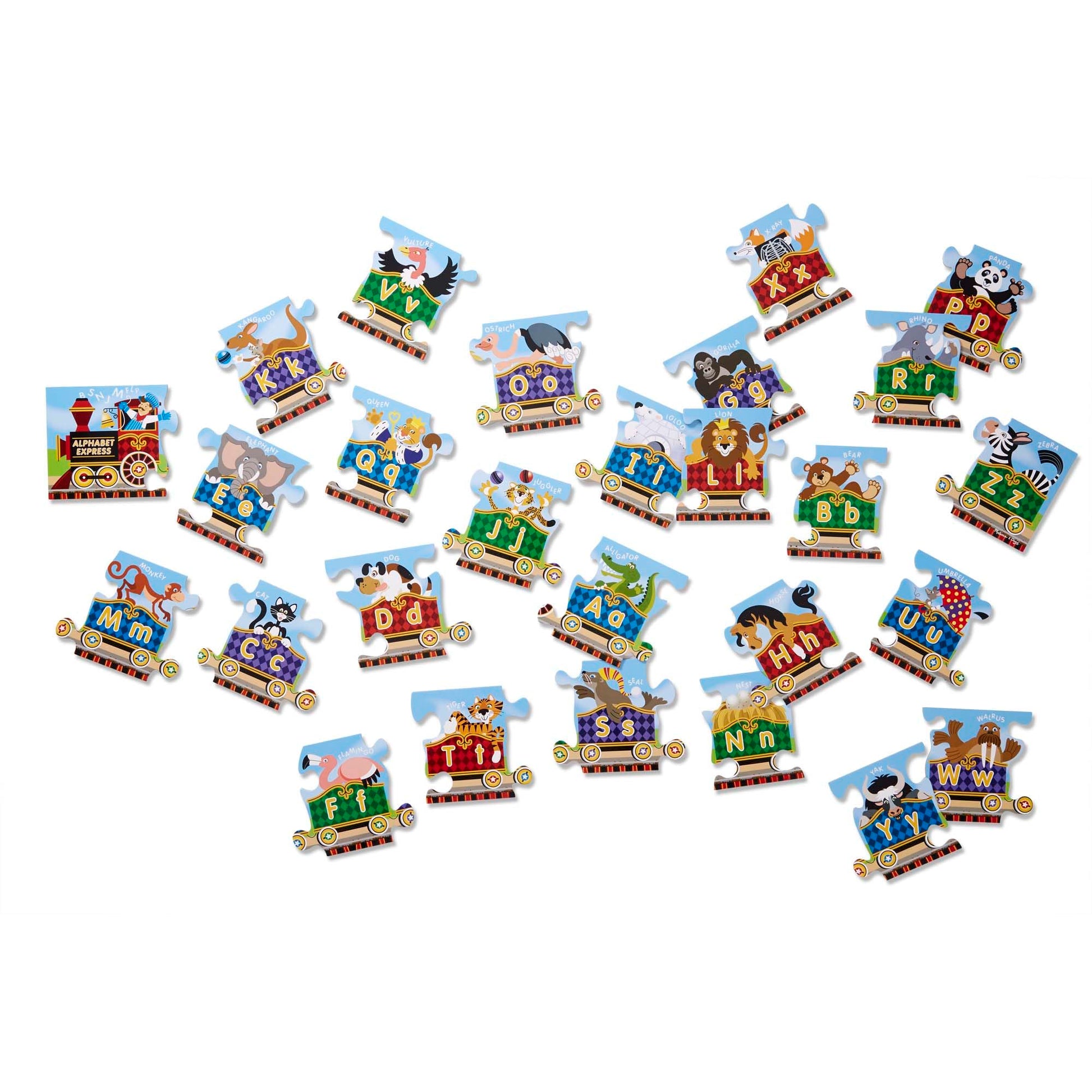 Buy now Melissa & Doug Alphabet Express Jumbo Jigsaw Floor Puzzle (27 pcs, 10 feet Long) - FSC Certified at indiglob india
