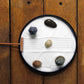 Buy now Nature's Mark Mini Zen Garden Kit for Desk with Rake, White Sand, Black Round Base, Miniature Pagoda Figure, River Rocks and Miniature Buddha Figure (6Lx6W Round B) at indiglob india