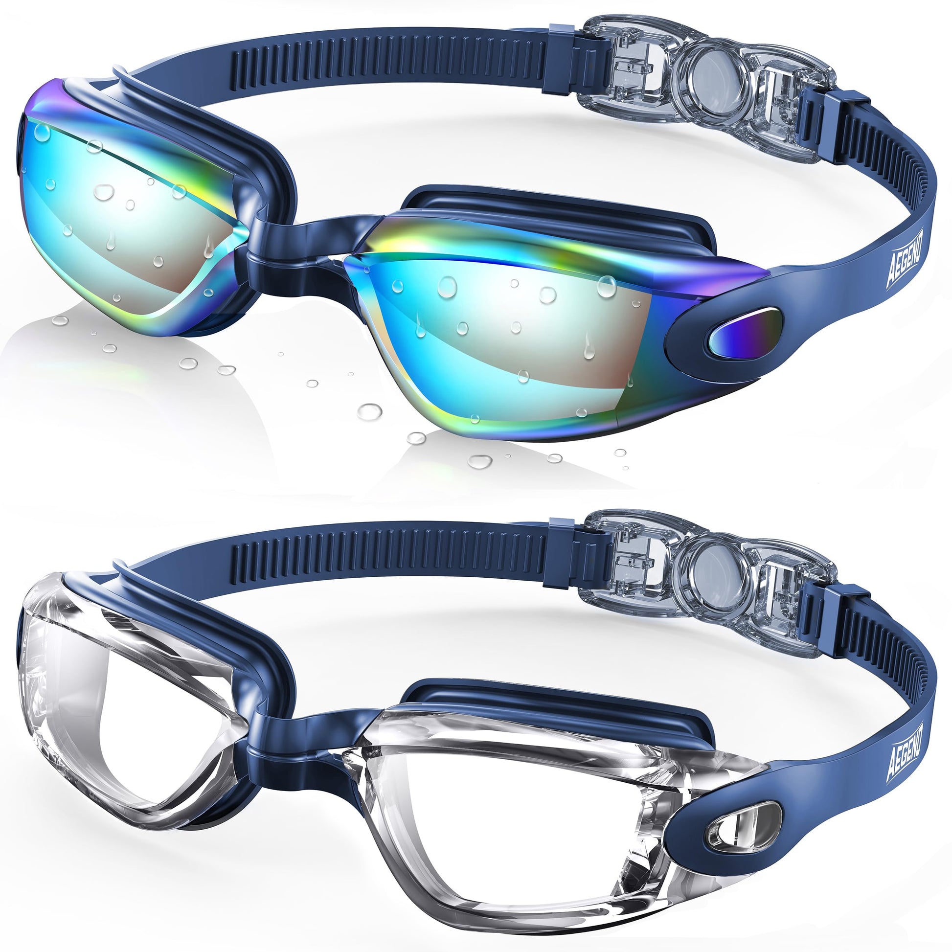 Buy now Aegend Swim Goggles, 2 Pack Swimming Goggles No Leaking Adult Men Women Youth at indiglob india