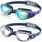 Buy now Aegend Swim Goggles, 2 Pack Swimming Goggles No Leaking Adult Men Women Youth Aqua With Blue Strap &Black Clear With Blue Strap at indiglob india